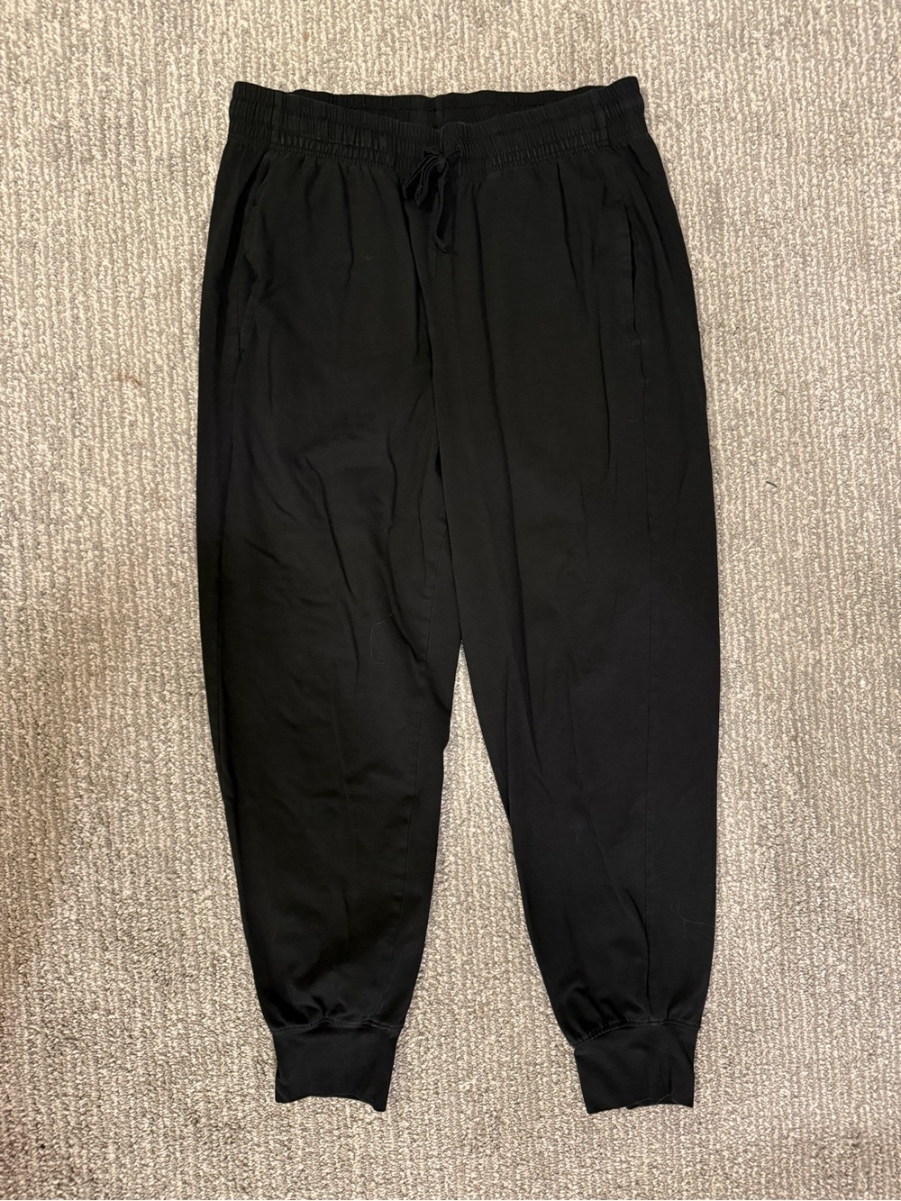 Pact Organic Cotton Black Jogger Pants Women’s M Drawstring Lounge Sweatpants